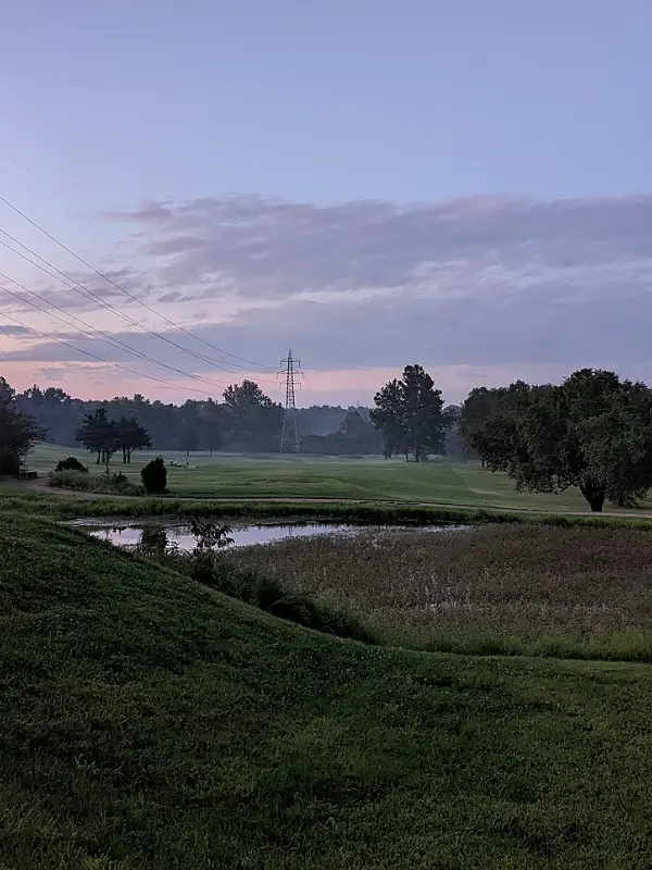 Grass and trees at Pomme Creek Park in Arnold